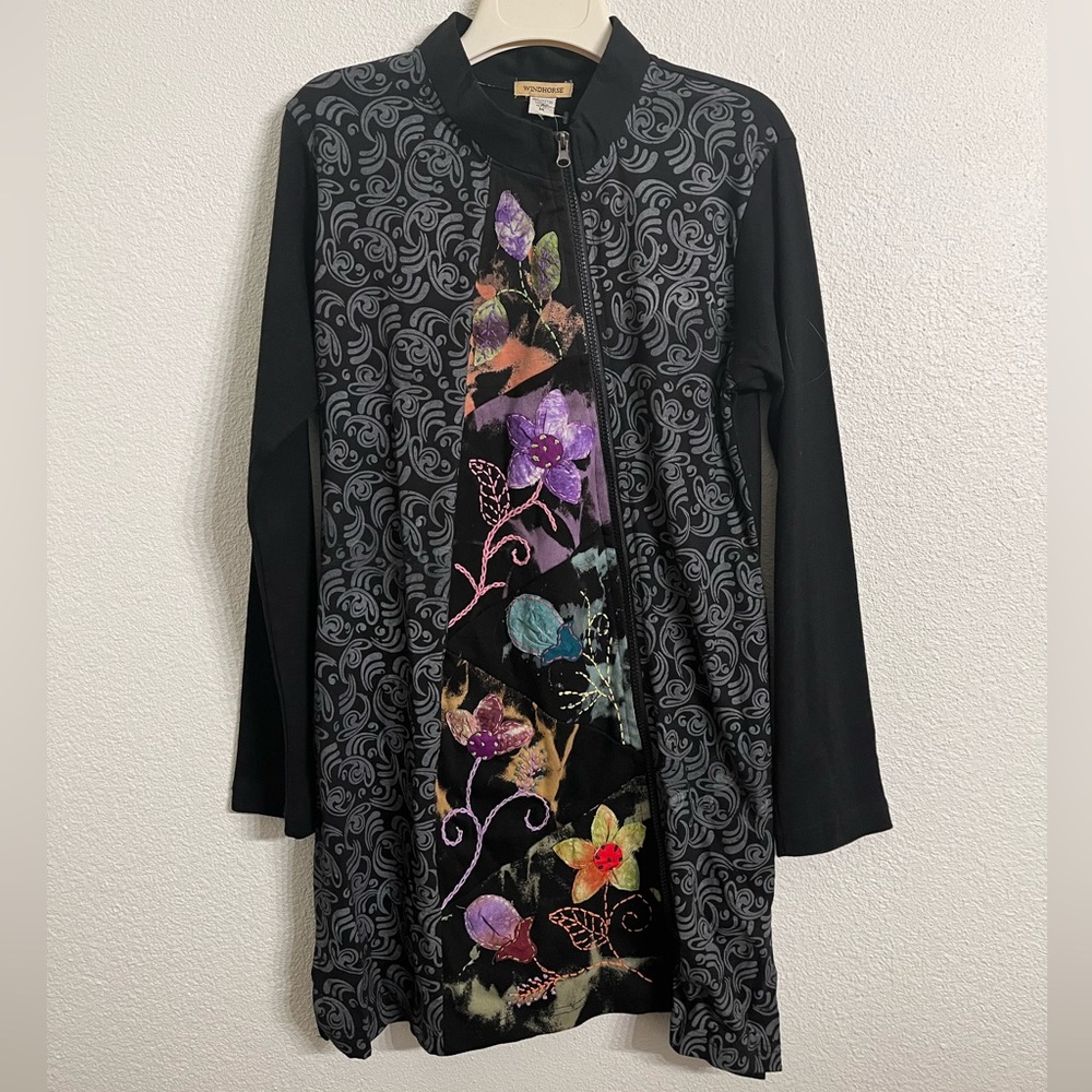 NWT Windhorse Dress with Patchwork Embellishment